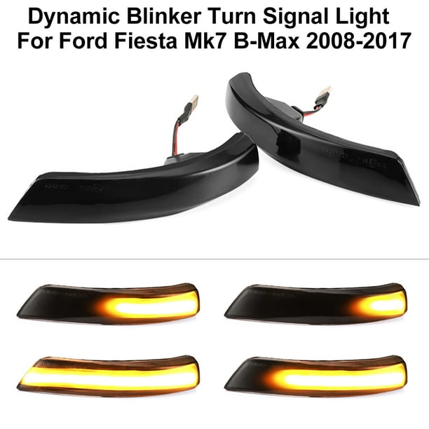 Dynamic Turn Signal LED Side Mirror Indicator Lights For Ford Fiesta MK7 B-Max